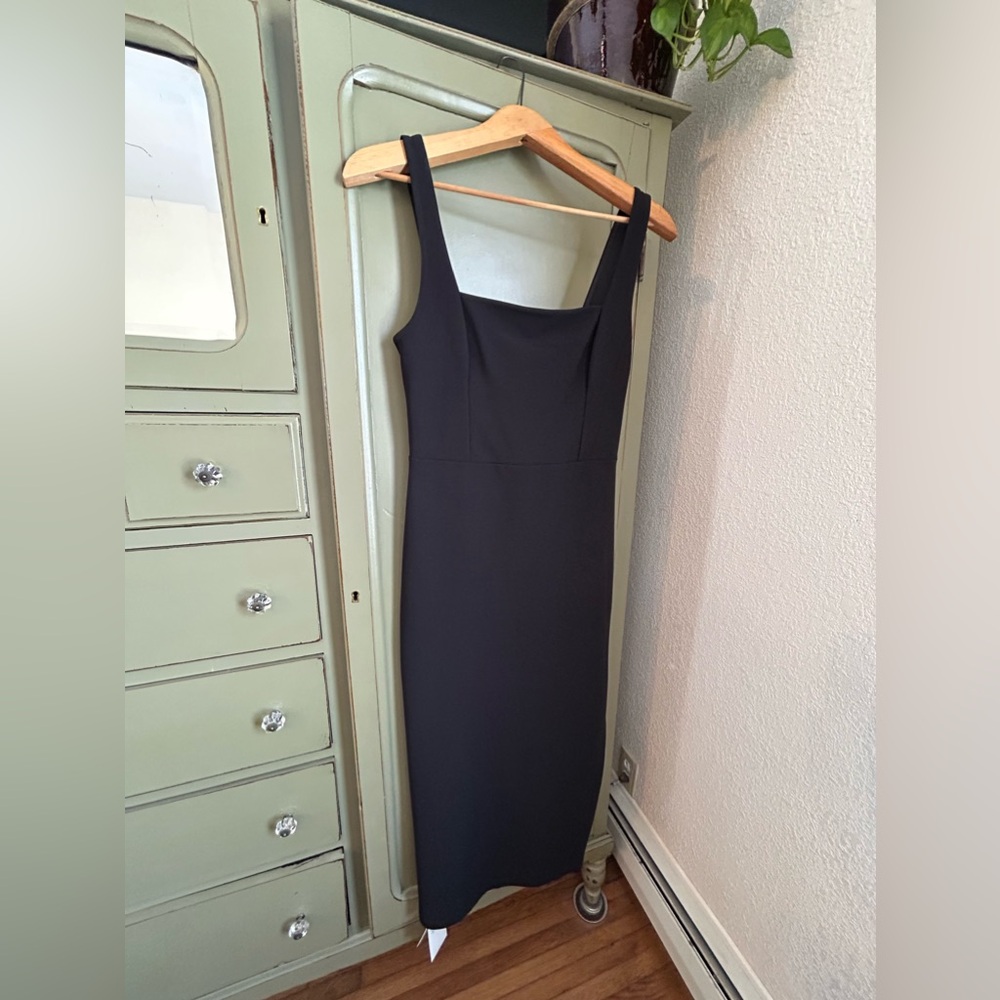 Abercrombie & Fitch women’s square next black dress w/ leg slit